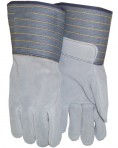 Gauntlet Full Leather Back Rubberized Cuff Shoulder Leather Gloves 0760825T